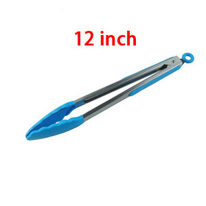 7/9/12 collu silikona pārtikas knaibles nerūsējošā tērauda knaibles Silikona neslīdoša gatavošanas skava BBQ salātu rīki Grila virtuves piederumi