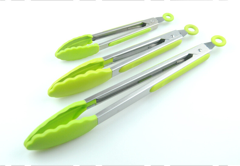 7/9/12 collu silikona pārtikas knaibles nerūsējošā tērauda knaibles Silikona neslīdoša gatavošanas skava BBQ salātu rīki Grila virtuves piederumi