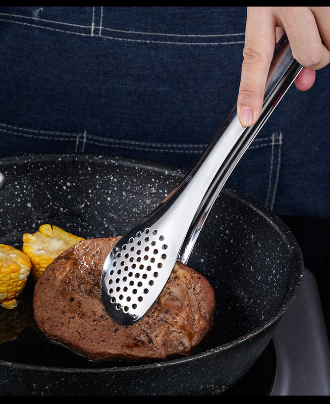 Virtuves knaibles virtuves piederumi BBQ pārtikas saspraudes virtuves galvenās knaibles nerūsējošā tērauda pārnēsājamas piknika barbekjū gatavošanai