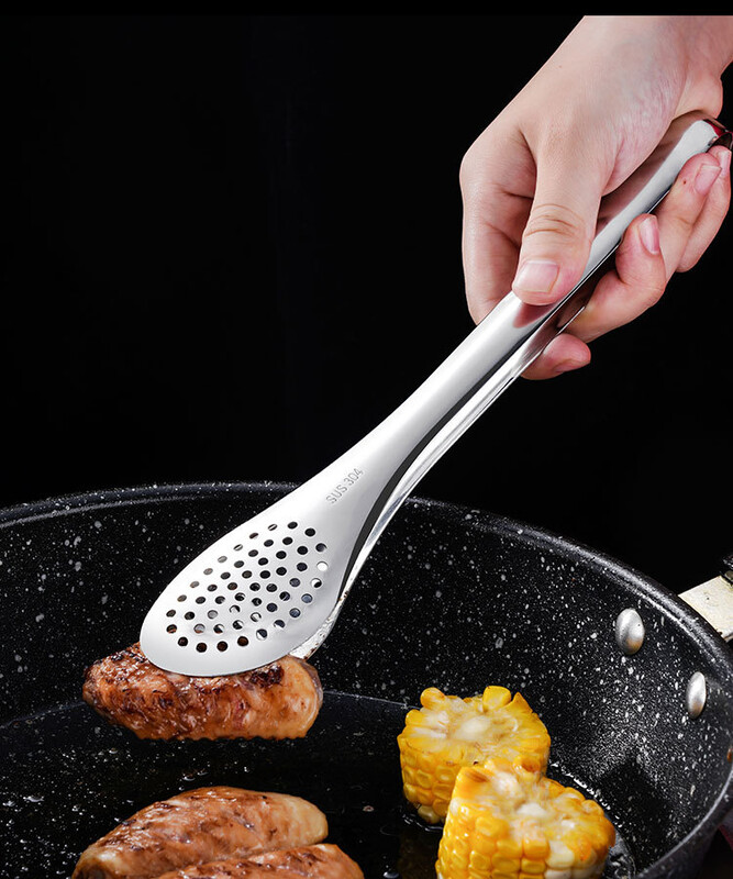 Virtuves knaibles virtuves piederumi BBQ pārtikas saspraudes virtuves galvenās knaibles nerūsējošā tērauda pārnēsājamas piknika barbekjū gatavošanai