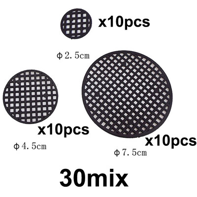 2,5 cm 4,5 cm 7,5 cm Plastist võrk ümmargune lilletaim Potialus Auk Alumine padi Bonsai võrematt Drenaaživõrk Ava ekraan