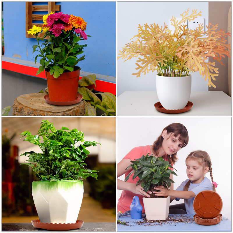 5 pakk taimepotitaldrikuid 20 cm taimetaldrik Plastikust taimepoti kandik Ümmargune taime tilkumisalus ​Vastupidavad paksemad plastikust taimealused