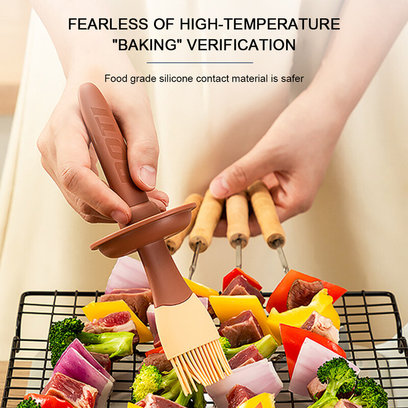 3 vienā Silikona eļļas birste Temperatūrai izturīga eļļas pudele Mājsaimniecības mērce Uzklāšana Birste Eļļas dozators Virtuves grila piederumi