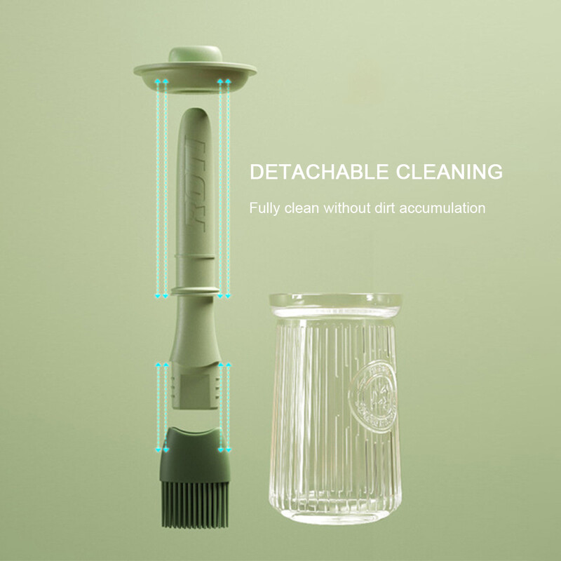 3 vienā Silikona eļļas birste Temperatūrai izturīga eļļas pudele Mājsaimniecības mērce Uzklāšana Birste Eļļas dozators Virtuves grila piederumi