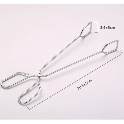 Jauni ērti grila rīki Nerūsējošā tērauda šķēres, grilētas pārtikas saspraudes Barbekjū piederumi Pārnēsājamas knaibles āra sīkrīks