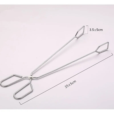 Jauni ērti grila rīki Nerūsējošā tērauda šķēres, grilētas pārtikas saspraudes Barbekjū piederumi Pārnēsājamas knaibles āra sīkrīks