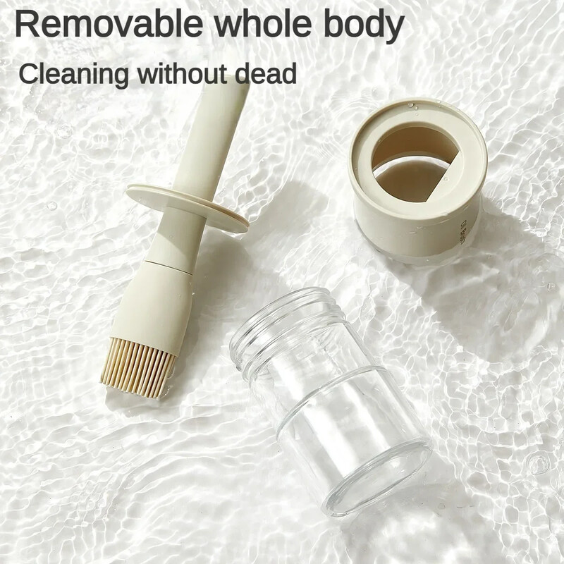 Sākums 2-in-1 eļļas birstes pudele silikona Augstas temperatūras izturīga eļļas birstes pudele Eļļas pods āra bārbekjū eļļas birstes pudele