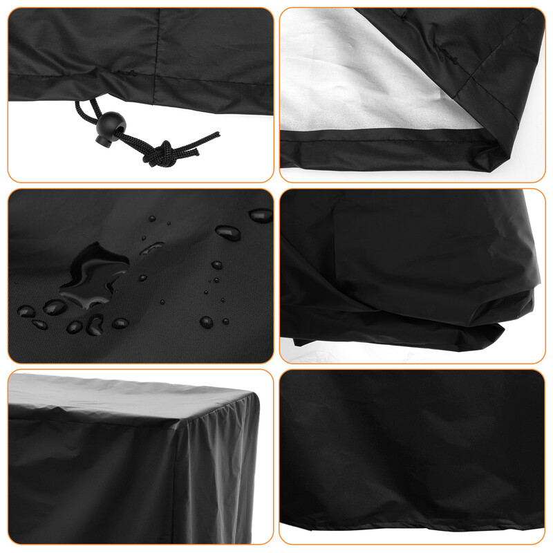 Navlaka za roštilj 210D Oxford tkanina Vodootporna navlaka za roštilj s uzicom Otporna na prašinu Navlaka za roštilj otporna na vjetar Zaštitna navlaka za roštilj