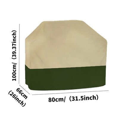 Āra grila pārsegi Lieljaudas ūdensnecaurlaidīgs mēbeļu pārsegs Smags Weber gāzes Charbroil BBQ vāks Aizsargpārklājs 210D bēšs zaļš