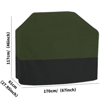 5 Размер 210D BBQ Grill Cover Външно анти-прахово водоустойчиво Heavy Charbroil Grill Cover Мебели за дъжд Защитен капак Покривало за барбекю