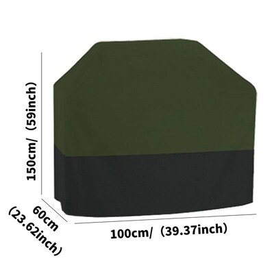 5 izmēra 210 D BBQ grila pārsegs āra pretputekļu ūdensizturīgs, smagais Charbroil grila pārsegs lietus mēbeļu aizsargpārsegs grila pārsegs