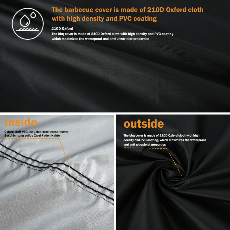 Grila pārsegs āra kokogļu tējkannas grila pārsegs Lieljaudas ūdensizturīgs apaļš BBQ kūpinātāja pārsegs Ūdensizturīgs vēja necaurlaidīgs putekļu necaurlaidīgs