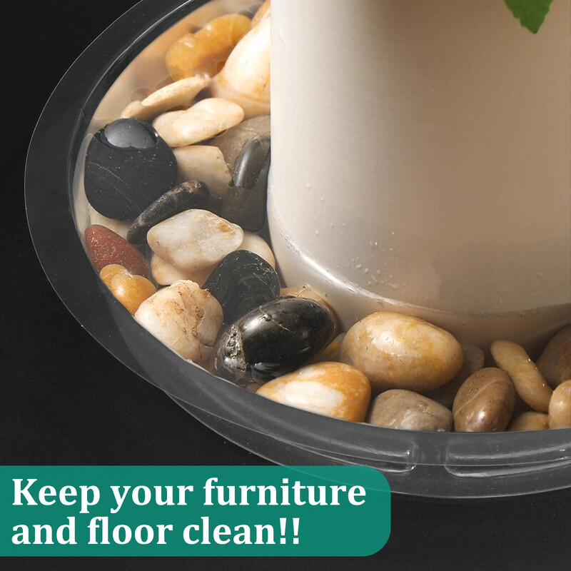 20 τμχ Πιατάκια φυτών 8 ιντσών Clear Plant Drip Tray Ανθεκτικό Ελαφρύ πλαστικό σετ δίσκου γλάστρας επαναχρησιμοποιήσιμο φυτό εσωτερικού χώρου εξωτερικού χώρου