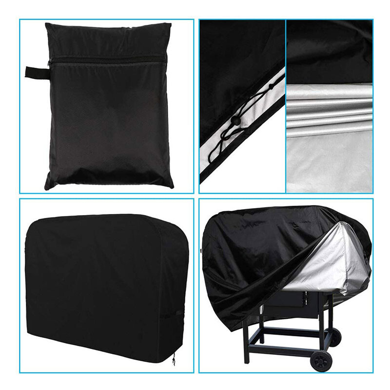 420D BBQ grila pārsegs āra, smags ūdensizturīgs grila pārsegs Pretputekļu lietus gāze kokogles cepeškrāsns pārsegs dārza grila aizsargpārsegu