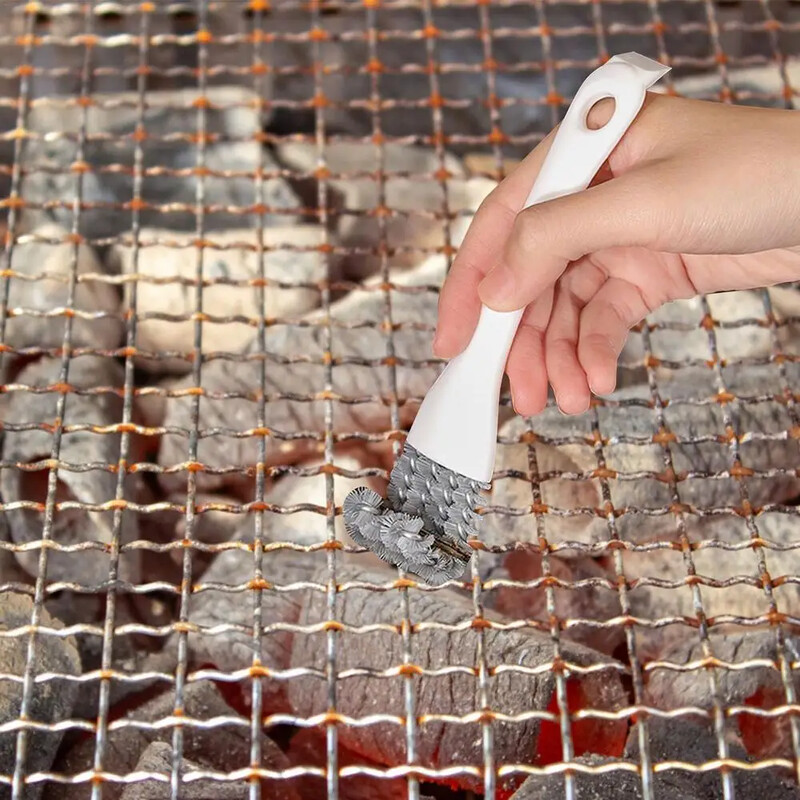 Četka za roštilj Kukasta četka i strugač u obliku slova V Višenamjenski set za roštilj Mrežica Četka za čišćenje kuhinjskog uređaja