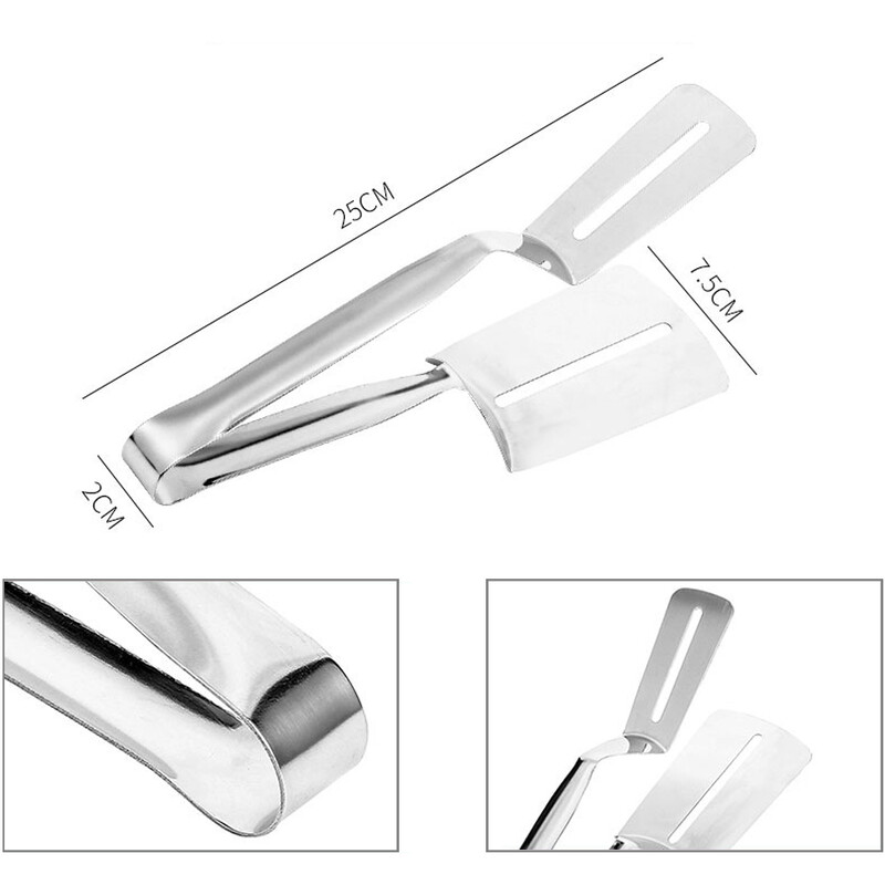 Nerūsējošā tērauda cepšanas lāpstas saspraude Daudzfunkcionāls steiks BBQ knaibles Zivju cepšanai lāpstiņa Spraude Maizes saspraude Mājsaimniecības virtuves rīks