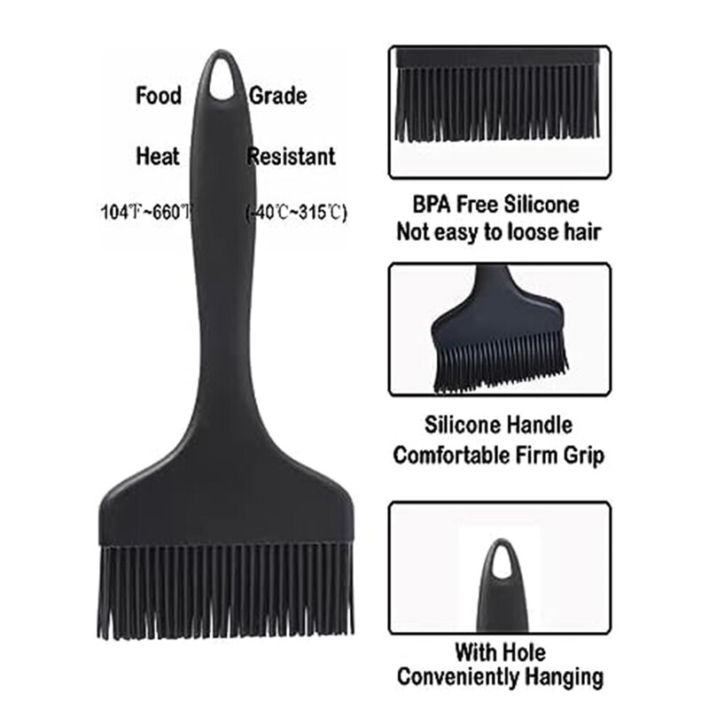 Īpaši liela konditorejas izstrādājumu birste, silikona birstīte ēdiena gatavošanai, grilēšanai, trauku mazgājamā mašīna.