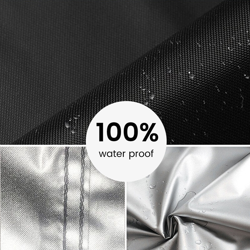 Barbekjū grila pārsegs 210D Oxford auduma izturīgs grila pārsegs ar zizli, ūdensnecaurlaidīgs un putekļu necaurlaidīgs āra dārzs