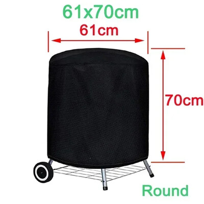 BBQ kate välistingimustes tolmukindel Veekindel Weber Heavy Duty grillkate vihma eest kaitsev väligrillkate ümmargune bbq grill must