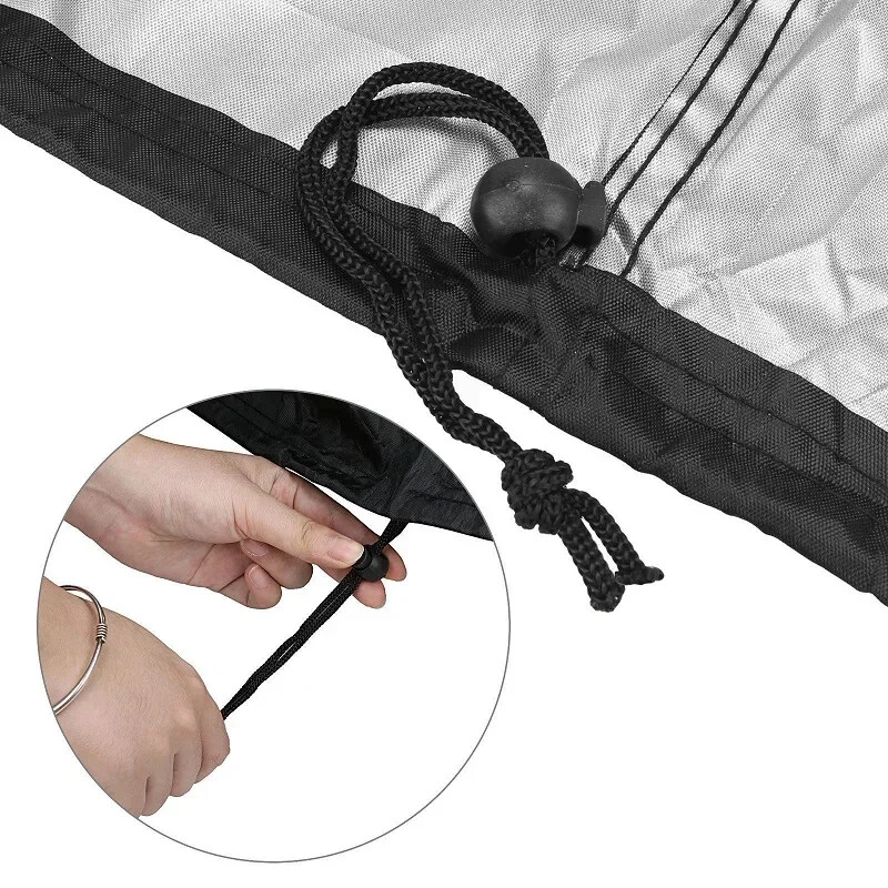 BBQ kate välistingimustes tolmukindel Veekindel Weber Heavy Duty grillkate vihma eest kaitsev väligrillkate ümmargune bbq grill must