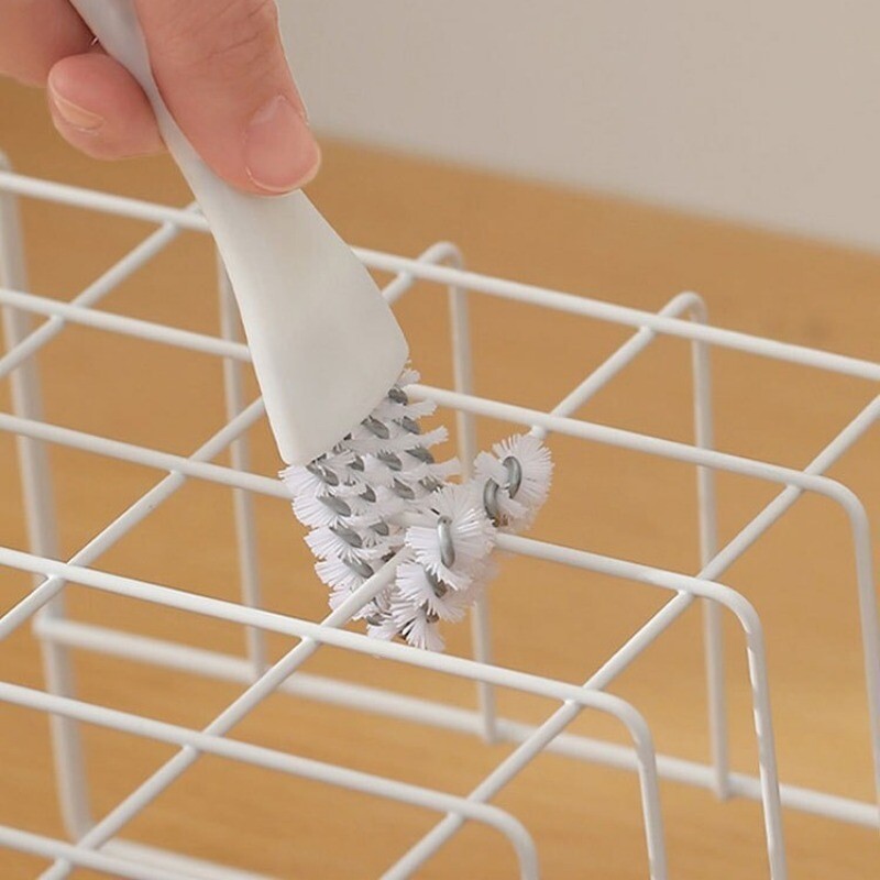 Grila tīrīšanas birste Mīksta birste V veida āķa birste tīrīšanas suka Daudzfunkcionāls skrāpis Izturīgs mazs birste virtuves tīrīšanas sīkrīks