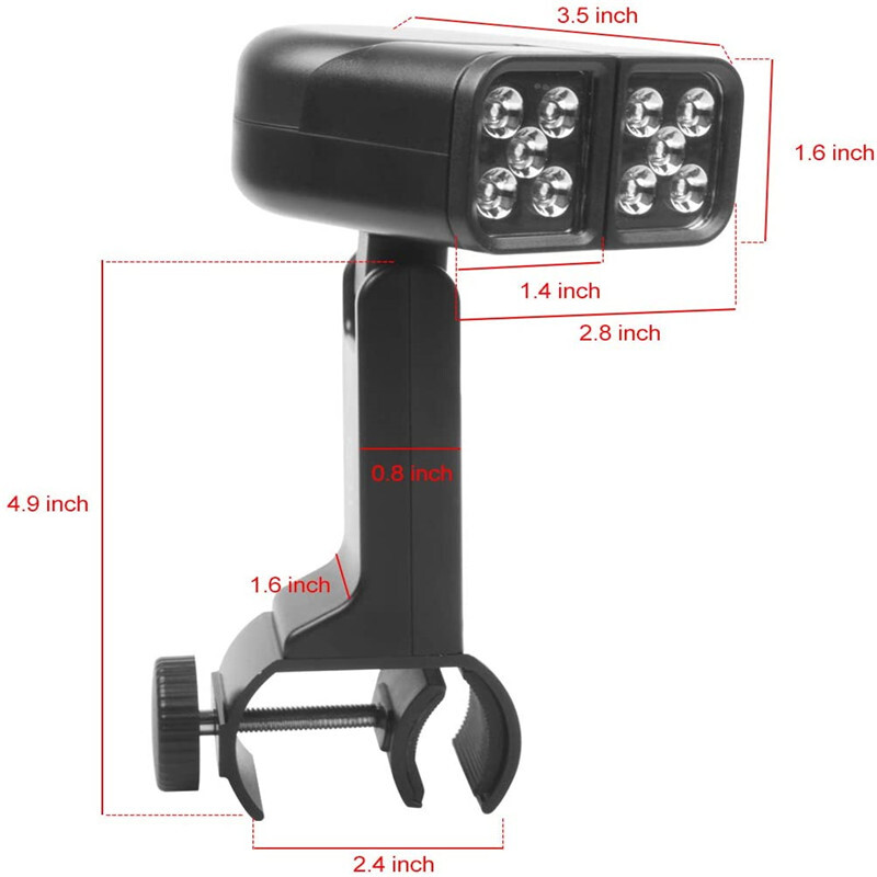 Āra LED regulējamas ūdensnecaurlaidīgas gaismas Pārnēsājamas BBQ grila gaismas LED gaismas Luktura apgaismojuma lampa ar roktura stiprinājuma skavu