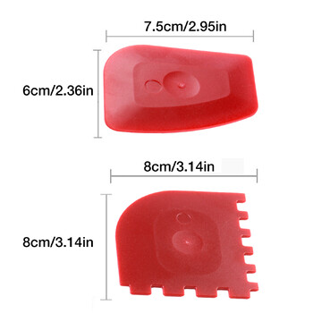 Инструмент за стъргало за тиган за грил 2бр. Скрепери за тиган за скара Чугунени стъргала за почистване на тигани Назъбена стъргалка за масло за почистване на кухня Уникален