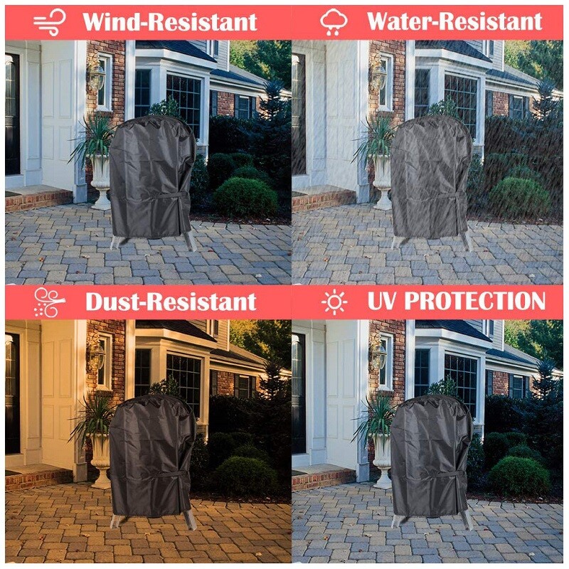 Κάλυμμα ψησταριάς μπάρμπεκιου Αδιάβροχο προστατευτικό για τη βροχή Κάμπινγκ Κάλυμμα μπάρμπεκιου εξωτερικού χώρου Κάλυμμα ψησταριάς 77x58cm Anti Dust Στρογγυλό κάλυμμα μπάρμπεκιου
