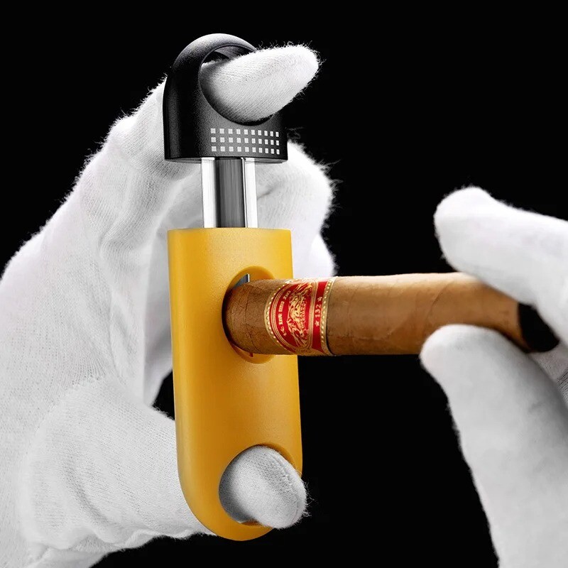 3 cigarų rinkiniai cigarų pjaustytuvas plastikinis V formos nerūdijančio plieno peiliukai Klasikinis cigarų pjaustytuvas Giljotina Kalėdų cigarų žirklės Dovana