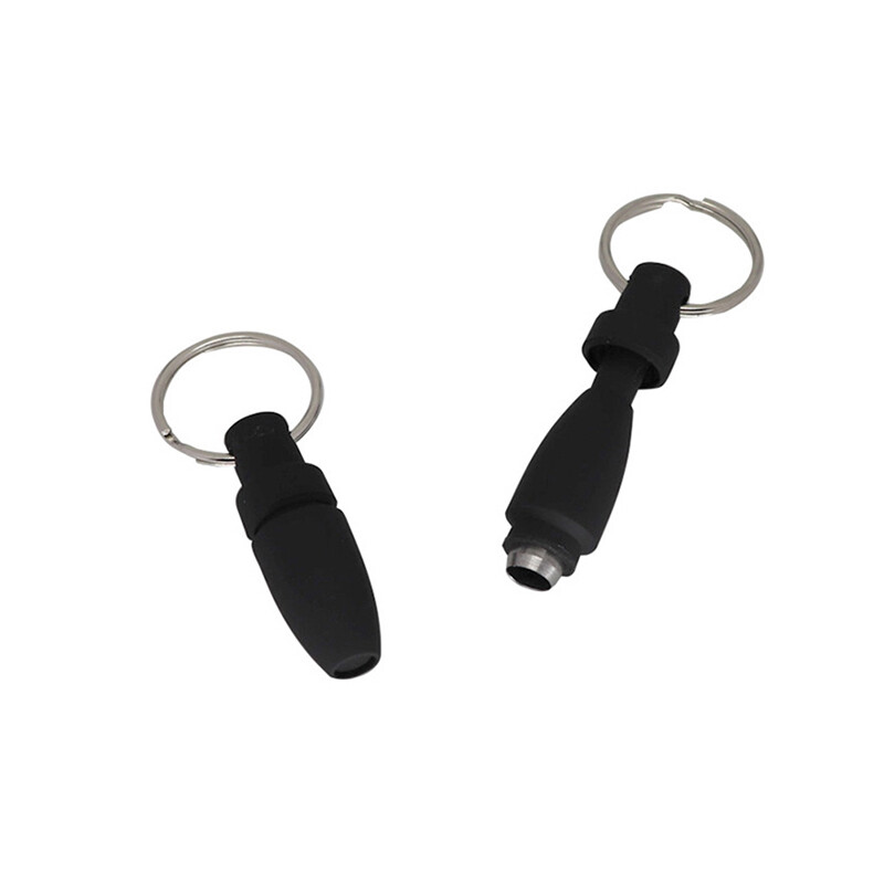 Ar atslēgu piekariņa skavu Gumijas pārnēsājamā cigāru perforatora piederumi Asmens cigāru griezējs Urbja cauruma kabatas nazis cigāru sīkrīkiem