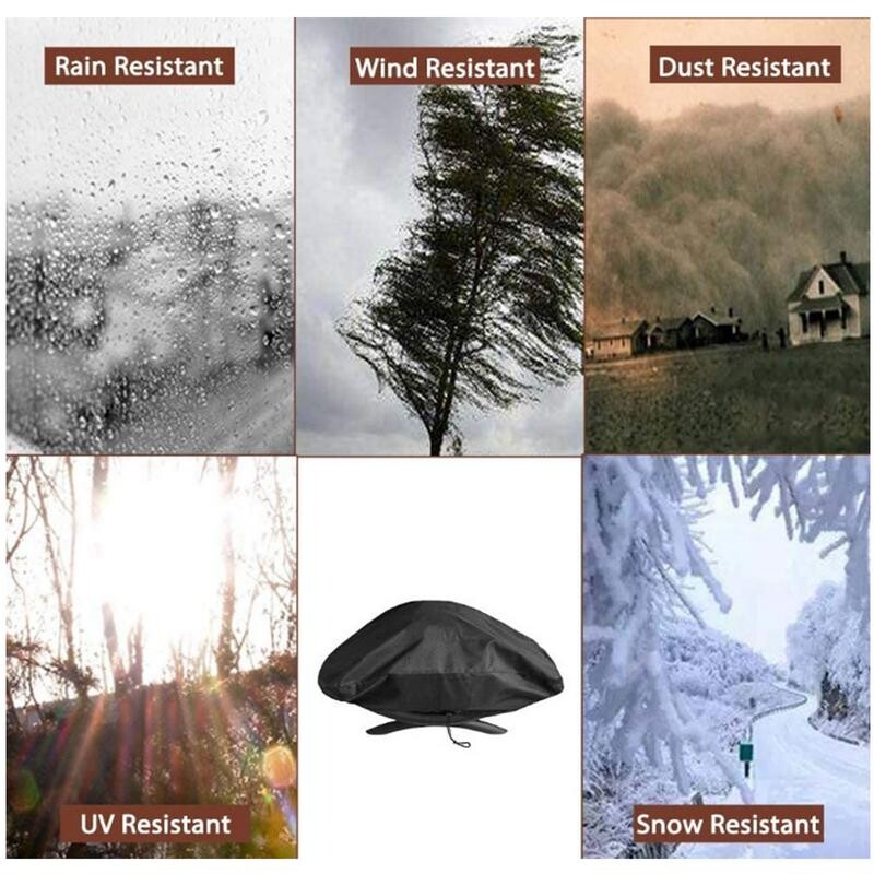 BBQ grilli kate Vihmakindel kaasaskantav grilli kaitse tolmukate Vastupidav ümmargune veekindel tolmuvastane väliterrass, grilli lõuend