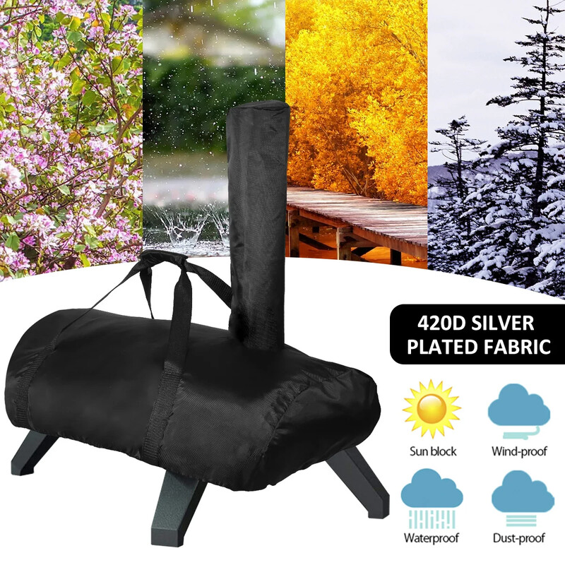 Κάλυμμα φούρνου πίτσας για Ooni Karu 12 Κάλυμμα φούρνου πίτσας 420D Υφασμάτινο αδιάβροχο κάλυμμα φούρνου πίτσας Κάλυμμα μεταφοράς εξωτερικού χώρου Αξεσουάρ BBQ