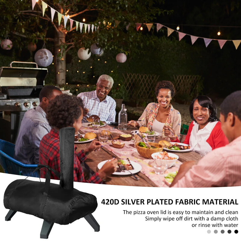 Κάλυμμα φούρνου πίτσας για Ooni Karu 12 Κάλυμμα φούρνου πίτσας 420D Υφασμάτινο αδιάβροχο κάλυμμα φούρνου πίτσας Κάλυμμα μεταφοράς εξωτερικού χώρου Αξεσουάρ BBQ