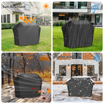 Покривало за барбекю Външно прахоустойчиво покритие Weber Heavy Duty Grill Cover Защитно от дъжд Устойчиво на открито барбекю Покривало за скара на дървени въглища