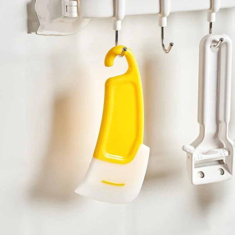 1/2 vnt. Silikoninės keptuvės grandiklio indų valymo mentele indų grandiklis Nelipnus virtuvės keptuvės gumos valymo mentelės puodo valymo įrankis