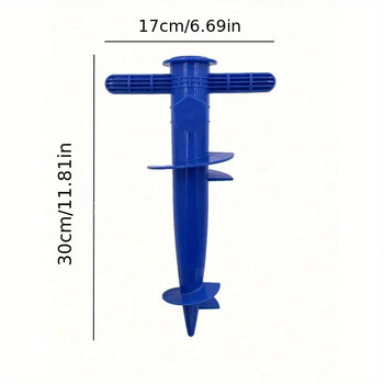 Основа за чадъри на открито Регулируема пластмаса Слънчев плаж Патио Чадър Пясък Инструменти за фиксиране на земята Стойка за котва Шип Шнек Държач