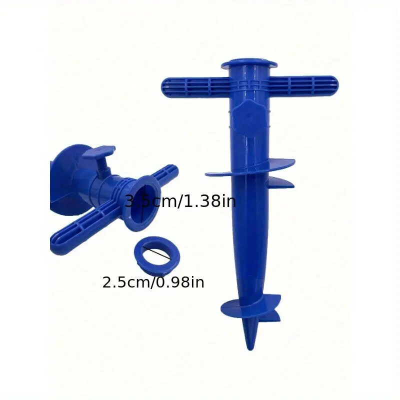 Lauko skėčio pagrindas Reguliuojamas plastikinis saulės paplūdimio lauko skėčio smėlis ant žemės Tvirtinimo įrankiai Inkaro stovas smaigalio sraigto laikiklis