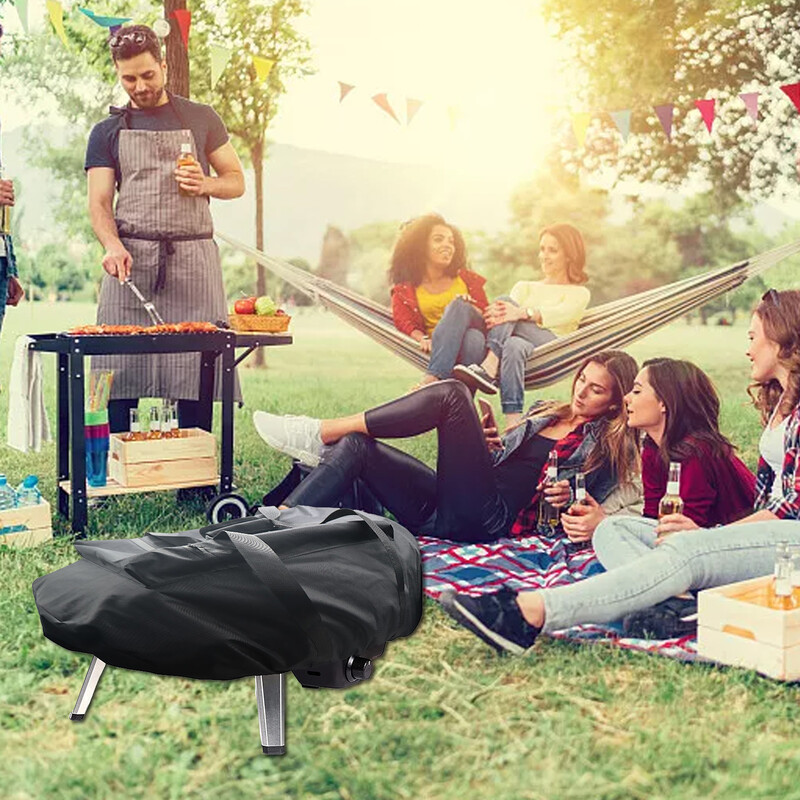 Picas cepeškrāsns vāks Koda 12 16 pārnēsājams 600D Oxford audums ūdensizturīgs picas krāsns putekļu necaurlaidīgs vāks BBQ piederumi melni