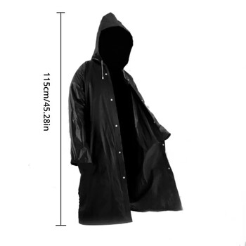 Υψηλής ποιότητας 1 τεμάχιο EVA Unisex Raincoat Thickened Raincoat Γυναικείο αδιάβροχο ανδρικό μαύρο κοστούμι Camping αδιάβροχο κοστούμι