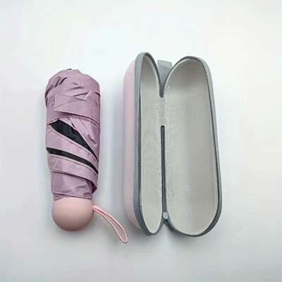 Reisivihmavari Kompaktne kerge kaasaskantav automaatne tugev veekindel kokkupandav vihmavarju 6 ribiga tugevdatud UV-kaitsega