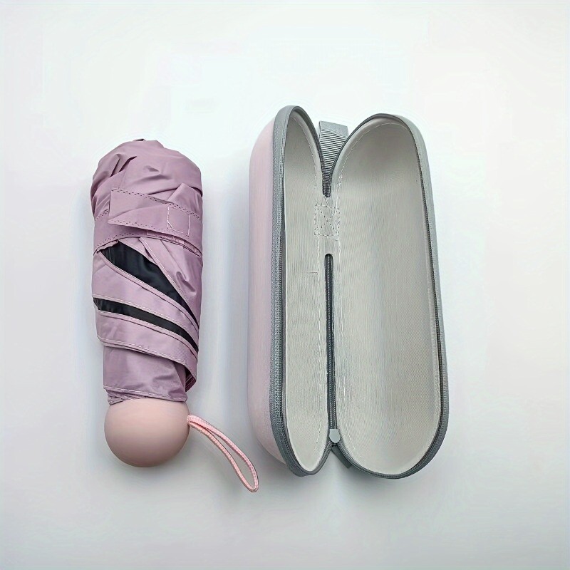 Reisivihmavari Kompaktne kerge kaasaskantav automaatne tugev veekindel kokkupandav vihmavarju 6 ribiga tugevdatud UV-kaitsega