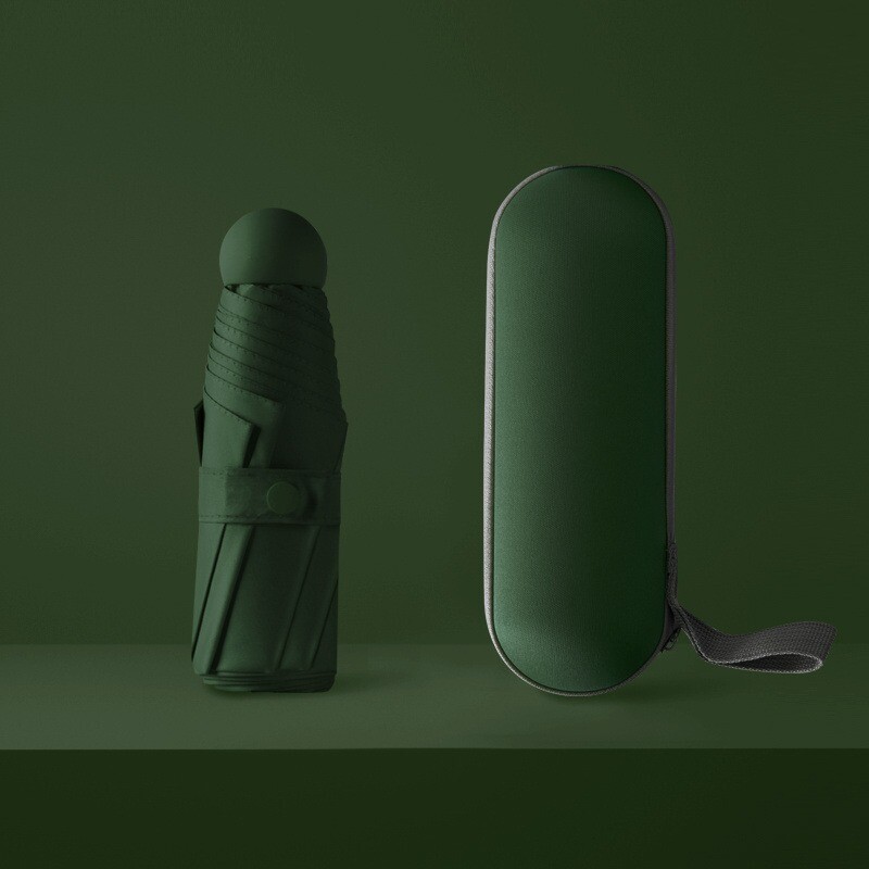 Reisivihmavari Kompaktne kerge kaasaskantav automaatne tugev veekindel kokkupandav vihmavarju 6 ribiga tugevdatud UV-kaitsega