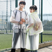 Mood naiste läbipaistev Eva plastikust meeste vihmamantel reisimiseks veekindel vihmariided täiskasvanutele, mahutab seljakotti vihmamantel