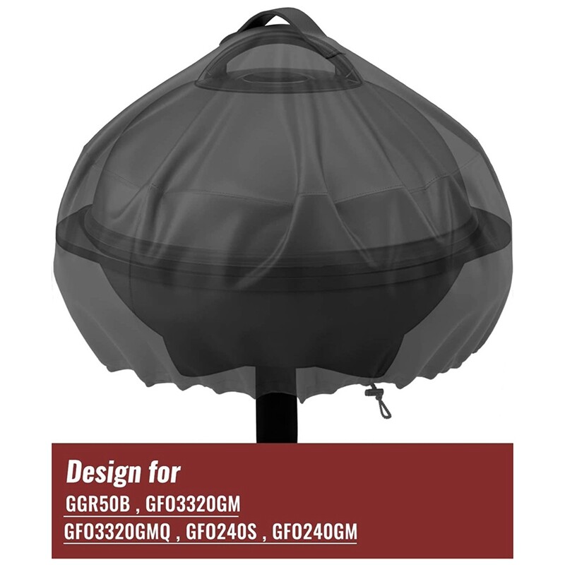 1 gab. BBQ pārsegs āra elektriskā grila pārsegs ūdensnecaurlaidīgs grila pārsegs, melns