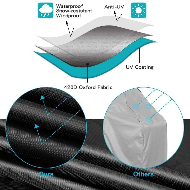 Barbekjū pārsegs, tējkannas grila pārsegs Ūdensnecaurlaidīgs Heavy Duty 420D Oxford auduma plīsumiem izturīgs grila grila pārsegs