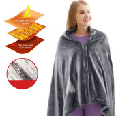 Θερμαινόμενη κουβέρτα 150*80cm Φορητή ηλεκτρική κουβέρτα USB Σάλι Ρύθμιση φανέλας Κουβέρτα Χειμώνας που θερμαίνεται γρήγορα Θερμαινόμενο καπάκι