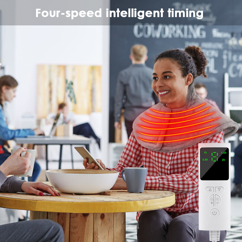 Elektriline soojenduspadi õlaväsimuse leevendamiseks püsiva temperatuuriga kuuma kompressiga pestav kaela- ja õlasoojendaja