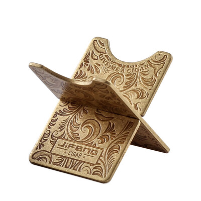 Izgrebts misiņa cigāru statīva turētājs salokāms cigāru turētāja plaukts cigāru plaukts cigāru displeja plaukts cigāru plaukta turētāja rīks, dāvana