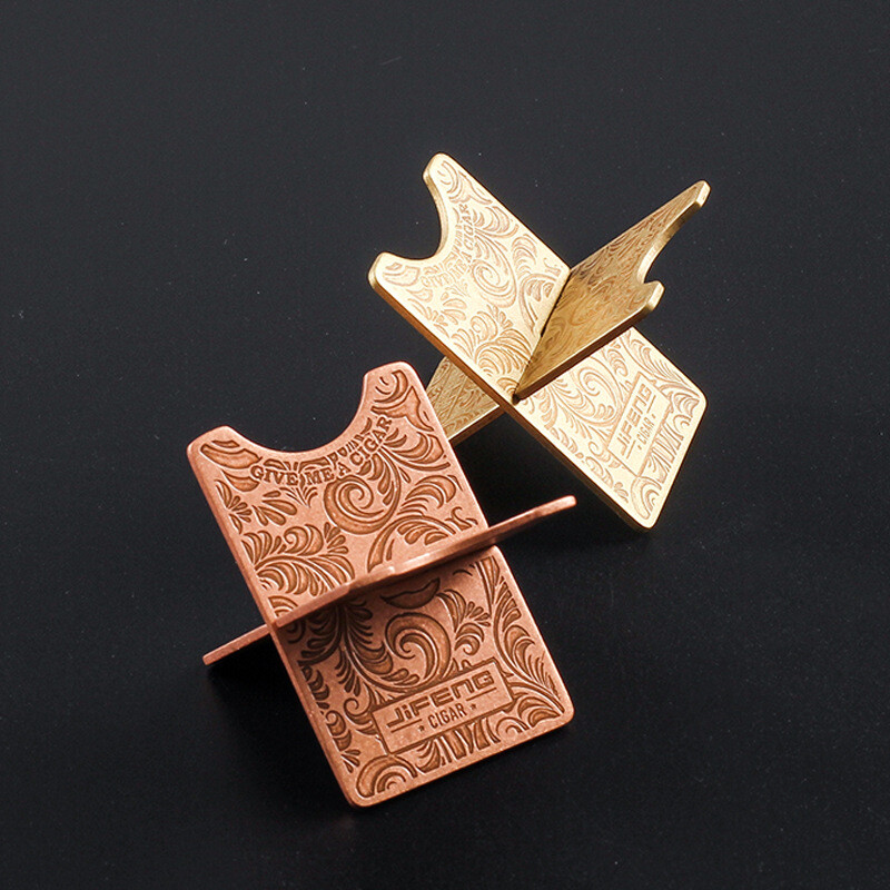 Izgrebts misiņa cigāru statīva turētājs salokāms cigāru turētāja plaukts cigāru plaukts cigāru displeja plaukts cigāru plaukta turētāja rīks, dāvana
