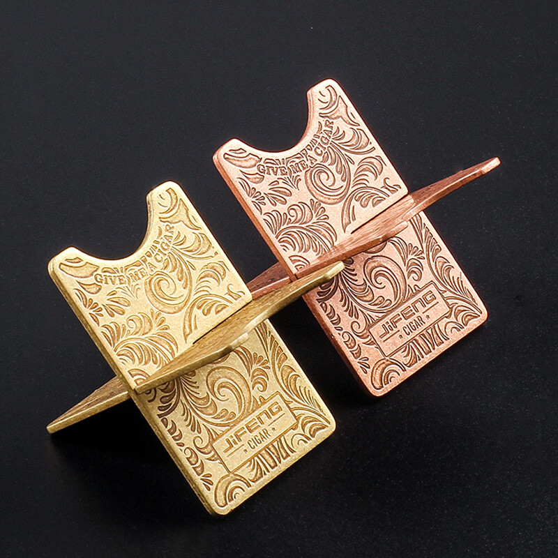 Izgrebts misiņa cigāru statīva turētājs salokāms cigāru turētāja plaukts cigāru plaukts cigāru displeja plaukts cigāru plaukta turētāja rīks, dāvana